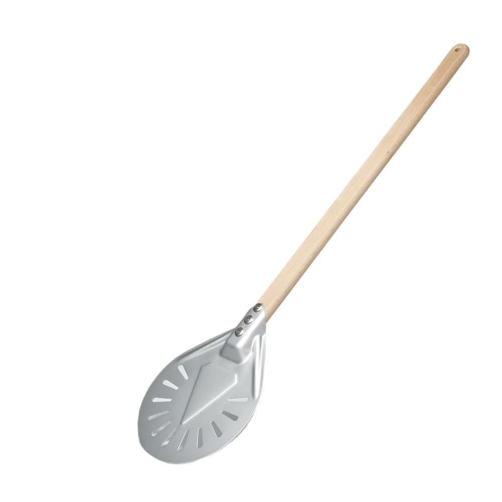 Pala Per Pizza Pala for pizza perforata da 7/8/9 pollici con manico in legno anodizzato, pala for pizze corte, for(7 inch 72cm)