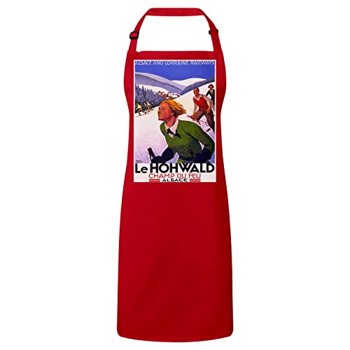 Tablier Cuisine Le Howald Ski Alsace pour passionnés de décoration vintage et d'art déco