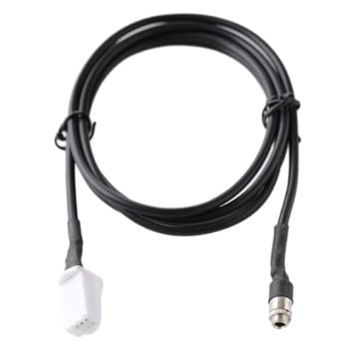 Wlinfetity Adaptador de cable de datos de entrada de audio AUX de 8 pines para Suzuki HRV y Forester, negro, ABS, 5 V, compatible con modelos seleccionados, comprueba el número de pieza antes de
