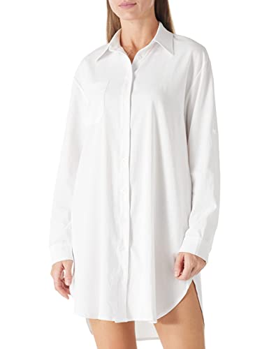 Women's Casual Cuffed Long Sleeve Button Down Shirt Dress Plus Size V Neck Tunic Blouses Tops with Pockets