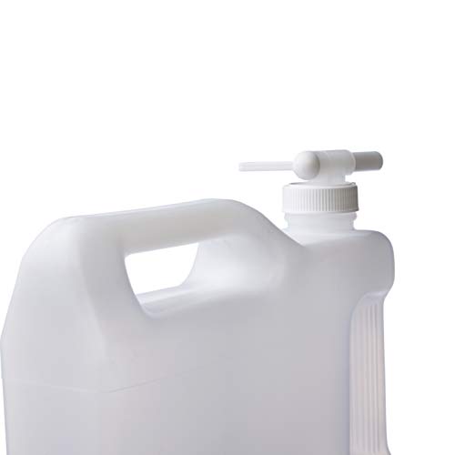 Hudson Exchange 5 Liter Hedpak Container With Spigot, Food Grade Bpa Free Hdpe,White #TOP5