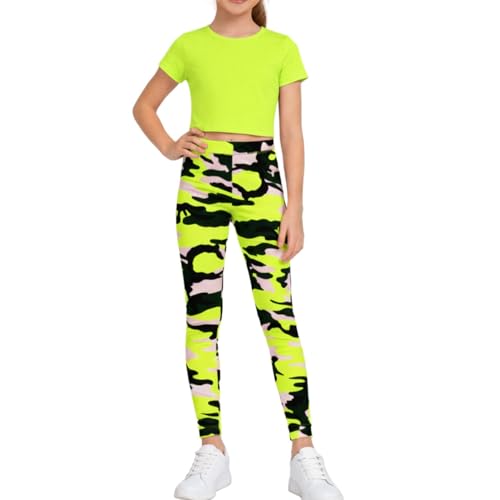 Leggings de manga corta infantiles para campamentos y juegos al aire libre de camuflaje