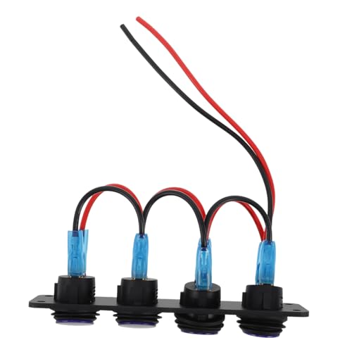 HOLIDYOYO 4 Toggle Switches Momentary Rocker Switch Marine Switch Panel Single Pole Switch Toggle Switch Small Rocker Switch Sensing Switch Switches Rock Black Plastic