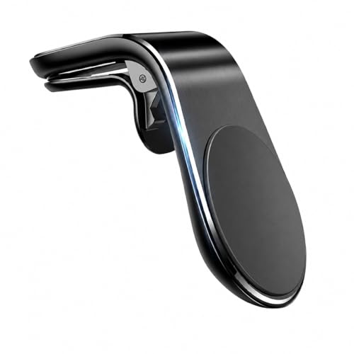 Suporte Veicular Magnético para Celular, Fixação no Ar-Condicionado, Rotação 360°, Preto