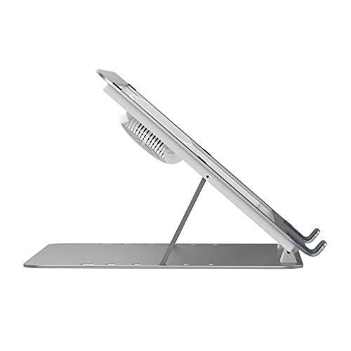 Soporte refrigerado para laptop, soporte silencioso de aleación de aluminio, adecuado para monitor de escritorio y mesa, compatible con laptops de 11'', 12'', 13'', 14'', 15'', 16'' y 17'' miniatura 4