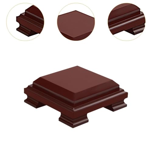 Support pour Bonsaï stable socle bois carré anti-rayures pour pot et figurine