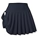 SANGTREE Women's Quick Dry Pleated Tennis Skorts Skirts, High Waisted Cute Running Golf Athletic Mini Skirt with Shorts Pockets, Navy, US M