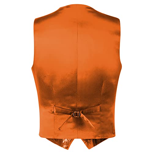 Orange Camo Groomsmen Vest for Men - Elegant Tuxedo Formal Wear - XXL2