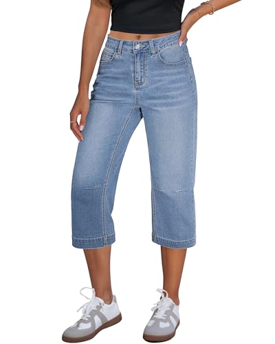 GRAPENT Trendy Jeans for Women 2025 Womens Mid Rise Jeans Straight