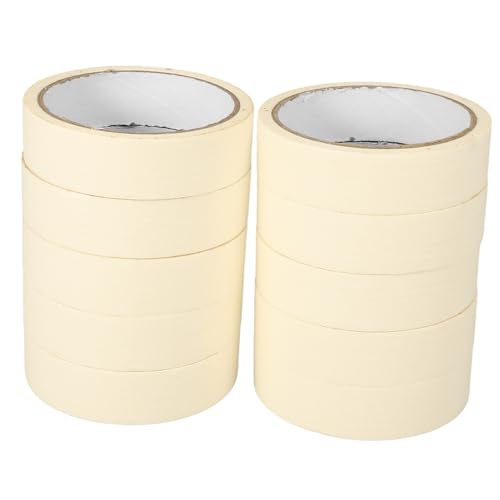 CIYODO Wide Masking Tape 10 Rolls 2cm x 20m Residue Paper Masking Tape for Painting Decorative Projects
