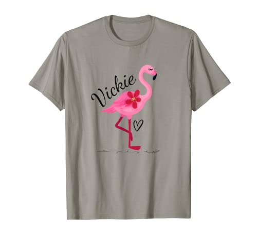 Vickie Regalos Personalizados Pink Flamingo Camiseta