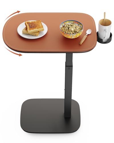 SAIJI Swivel Top TV Table Tray for Living Room Eating and Laptops