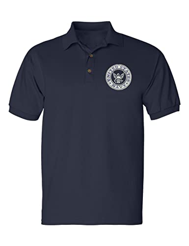 ALLNTRENDS Men's Polo T Shirt US Navy Embroidered Army Top USA American Soldier