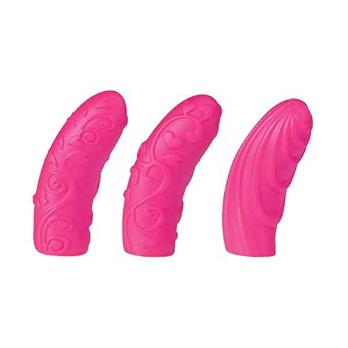 Tricky Fingers kit íntimo com 3 dedeiras massageadoras femininas texturizadas macias 100% silicone p