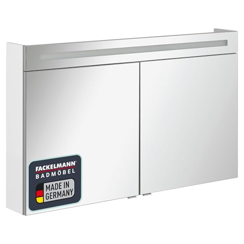 FACKELMANN Spiegelschrank B.CLEVER/zweitürig/mit gedämpften Scharnieren/Maße (B x H x T): ca. 120 x 71 x 16 cm/hochwertig/Möbel fürs WC und Bad/Korpus: Weiß FACKELMANN Spiegelschrank B.CLEVER/zweitürig/mit gedämpften Scharnieren/Maße (B x H x T): ca. 120 x 71 x 16 cm/hochwertig/Möbel fürs WC und Bad/Korpus: Weiß