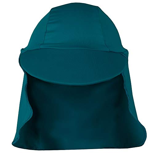 Boné infantil bebê criança proteção solar UV 50+ Passeio Sol Aloe Vera (M (2A - 6A), Verde)