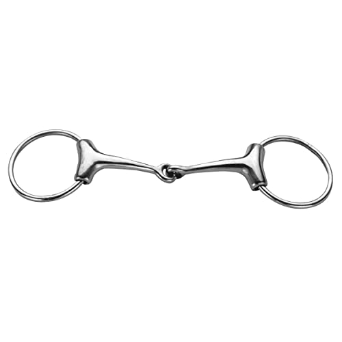 Korsteel Stainless Steel Jointed Loose Ring Eggbutt Snaffle Bit, 5