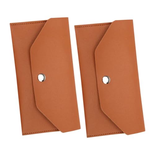 2pcs Women Long Wallet Pu Leather Purse Ladies Long Clutch Sturdy Compact Envelope Bag