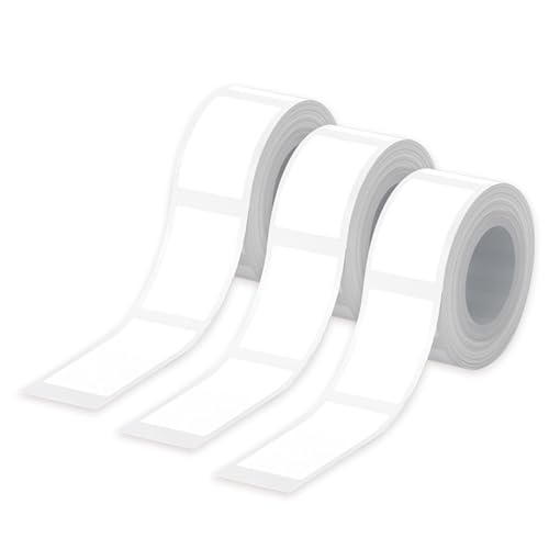 3 Rolls Label Maker Tape, Thermal Printer Label Sticker Self Adhesive, 12×40mm (0.47" x 1.57") Waterproof & Oil Proof, Ideal for Home Office, Compatible with Phomemo D30 D32 D35 Q30 Q30S Q31