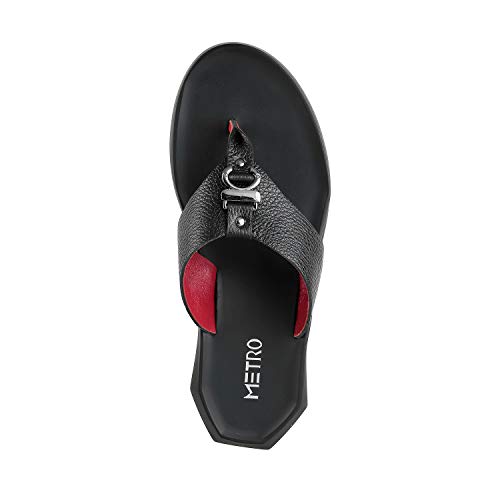 Image of Metro Men Leather Chappals (16-9444)