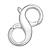 ALEXCRAFT Chiusura Moschettone Chiusure per Braccialetti Argento 925 Vero Chiusure Doppie per Collane con Anelli di Salto Chiusura Collana Moschettoni Fermagli Gioielli Creazione immagine