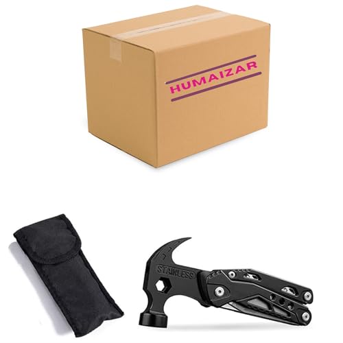 HUMAIZAR Tool Set 13-in-1, Multifunctional Pliers, Claw Hammer, Stainless Steel Tool with Wire Cutter, Camping Wrench, Outdoor Survival Hand Tools, Compact Multi-Tool for Emergency & DIY Use