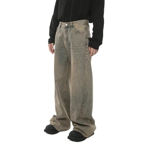Men's Baggy Jeans Worn Out Loose Wide Leg Denim Pants Chic Distressed Streetwear Vintage Male Trousers2