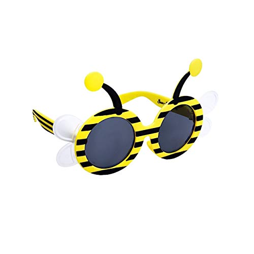 Sun-Staches Bumble Bee Sunglasses | Lil' Costume Accessory | UV 400 | One Size Fits Most Kids