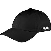 Capelli Sport Hat, Youth Team Adjustable Baseball Cap with Curved Brim, Black/White, One Size