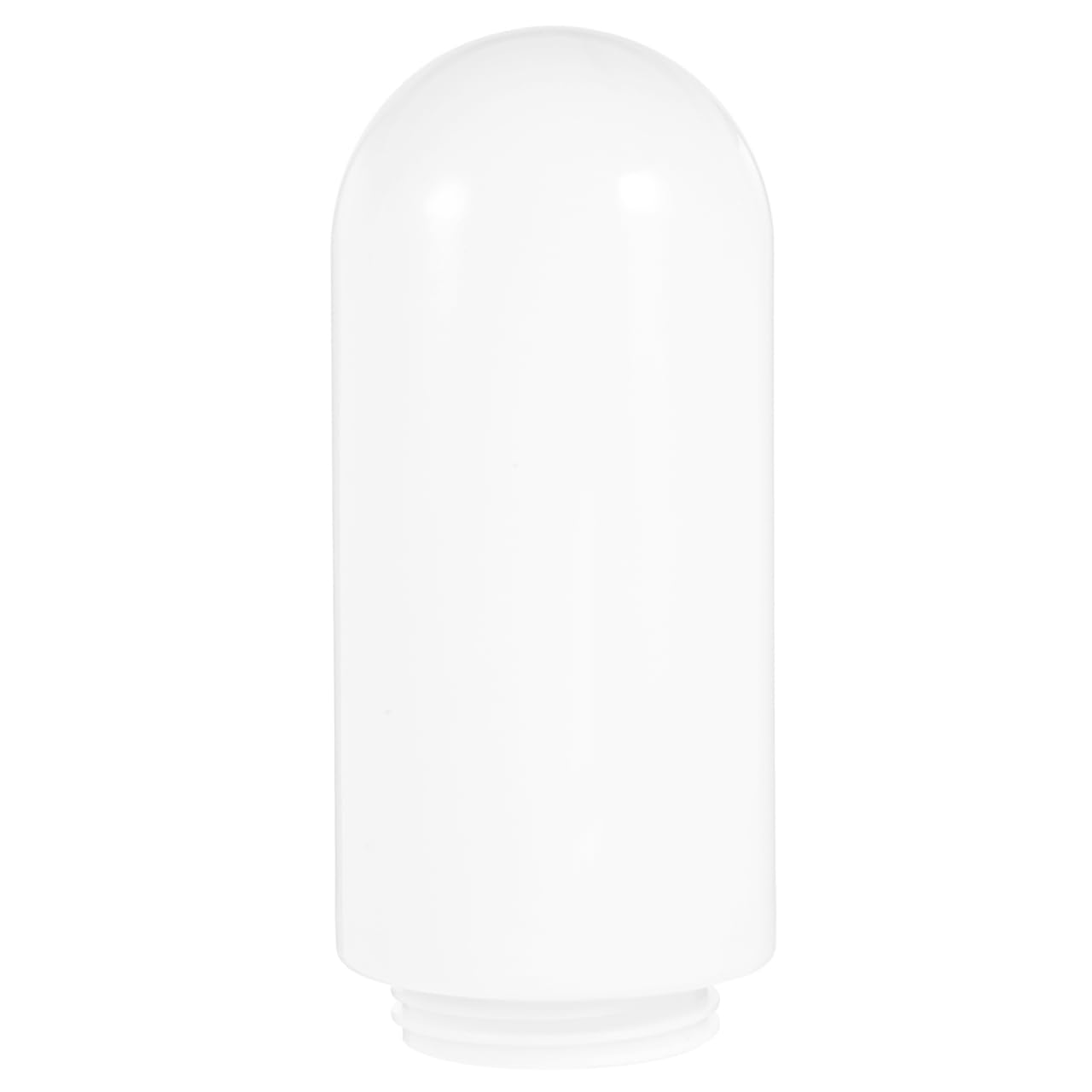 Mobestech 【アクリル製 丸型グローブランプシェード】 庭園灯 柱灯 塀灯 外灯 カバー 交換用 ねじ口 6.5cm 乳白色 ドーム型 防水 防塵 ガーデンライト エクステリアライト アクセサリー 高さ 24cm 直径 9cm