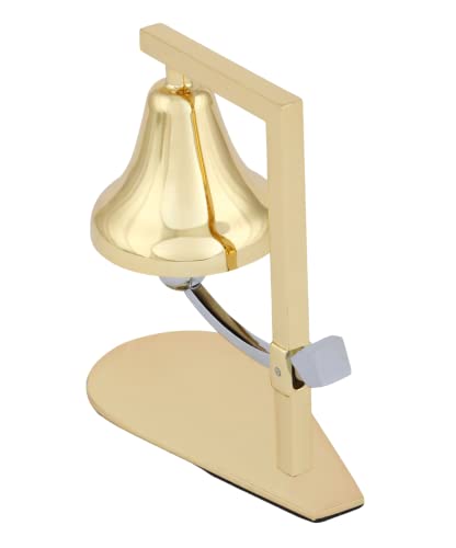 Image of ZAHEPA Vintage-Inspired Metal Manual Call Bell | Clear Ring Tone | Ideal for Hotels, Restaurants & Service Desks | Durable & Elegant Decor Piece