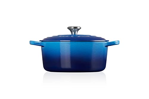 Le Creuset Signature Gusseisen-Bräter mit Deckel, Ø 22 cm, Rund, Für alle Herdarten und Induktion geeignet, Volumen: 3,3 l, 3,932 kg… – Ansicht 3