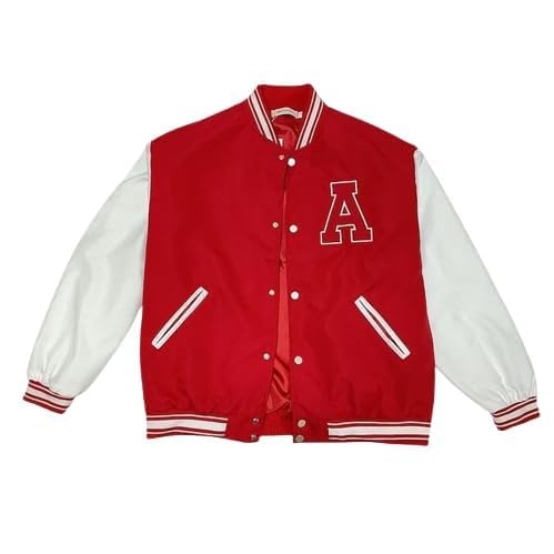 paklon Long Sleeve A Printed Letterman Varsity Jacket for Women-picture-16