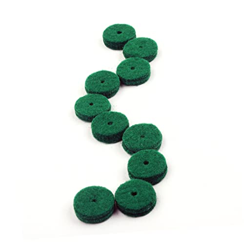 GOOHOCHY Piano Pad Circles 90pcs Green Felt Washers 22mm D04 for Piano Maintenance Repair