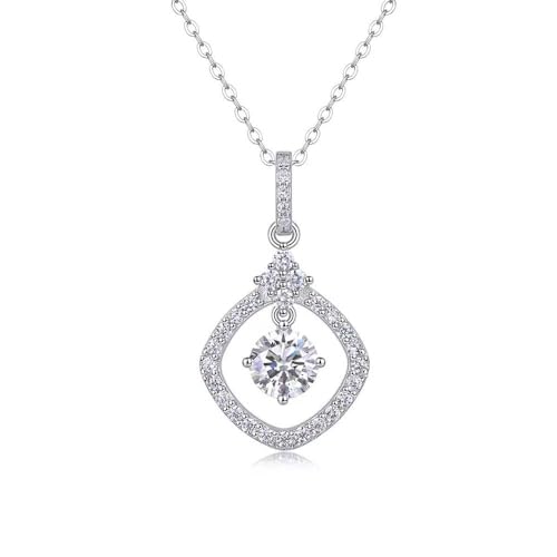 Collier de mariage en moissanite scintillante pour maman