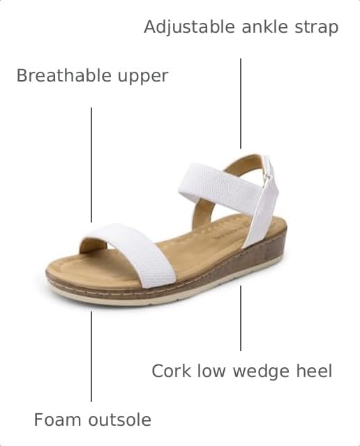 Image of DREAM PAIRS Women's Low Wedge Casual Sandals