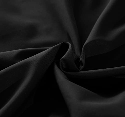 Bht Premium Microfiber Flat Sheet - Hotel Luxury 1800 Bedding Cooling Top Sheet - Softest Sheets - Wrinkle, Fade, Stain Resistant (Black, King) #TOP4