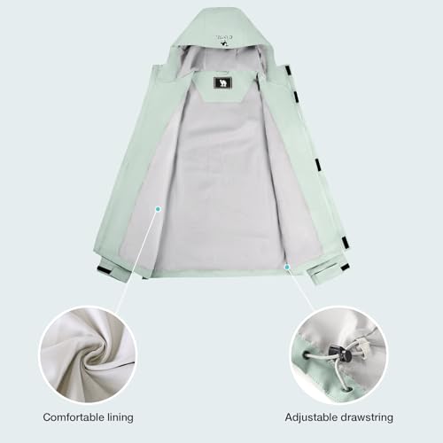 CAMEL Men's Rain Jacket - Lightweight Teflon Windbreaker Jacket with Arm Pocket & Hood for Outdoor Adventure4