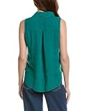 Teal Green Sleeveless Linen Pullover by Bella Dahl