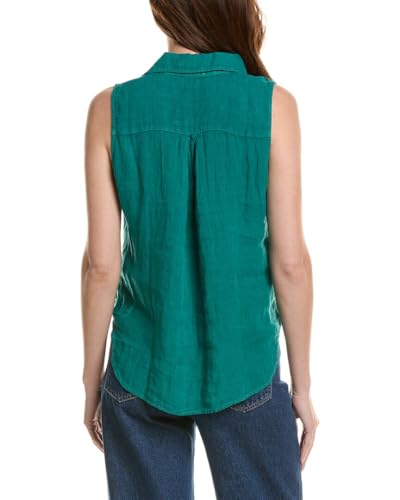 Teal Green Sleeveless Linen Pullover by Bella Dahl