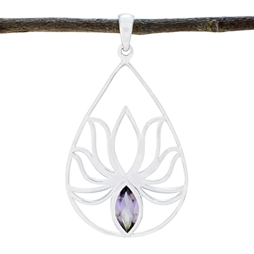 Pendentif améthyste en argent véritable, un éclat de sérénité
