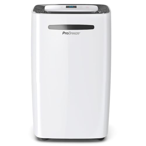 Pro Breeze® 20L/Day Dehumidifier with Digital Humidity Display, Sleep Mode, Continuous Drainage, Laundry Drying and 24 Hour Timer - Ideal for Damp and Condensation