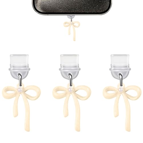 BelleVive 3er-Pack Charms per Telefono e Kindle, Tappi Antipolvere compatibili con Kindle con Porta di Ricarica Tipo-C, Regalo Fatale per Uomini Donne, Accessori per iPhone 16/15, Giallo