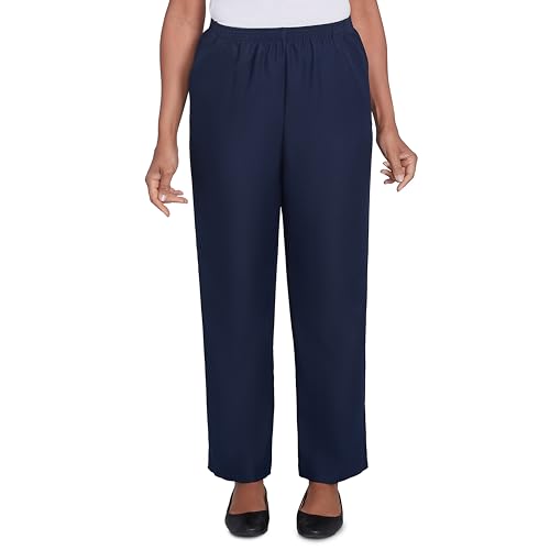 Alfred Dunner Women's Medium Pant,Navy,16
