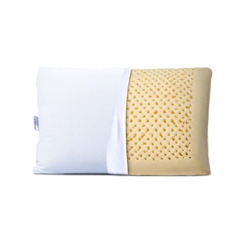 MM FOAM Rubber Passion Pillow - 100% Natural Latex, Firm and Thick Pillows for Sleeping, Suitable for Side and Back Sleepers (25.6 x 17.1 x 6.3 inches)