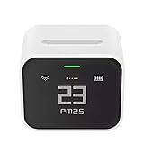 Der Luftdetektor verwendet hochpräzise Sensoren, um PM2.5, PM10, CO2, Temperatur und Luftfeuchtigkeit präzise und zuverlässig zu erkennen.