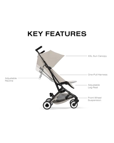 Image of LIBELLE Ultra Lightweight Travel Stroller - Dune Grey