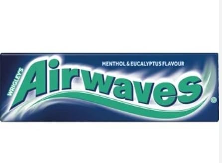 Wrigley's Airwaves - Goma de mascar mentol y eucalipto (15 paquetes) ayuda a mantener los dientes limpios y la boca fresca