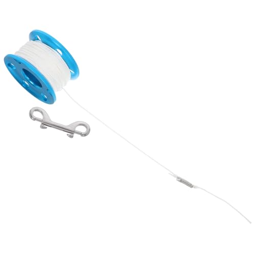 Reel de buceo aluminio con clip doble y gancho integrado para pescar