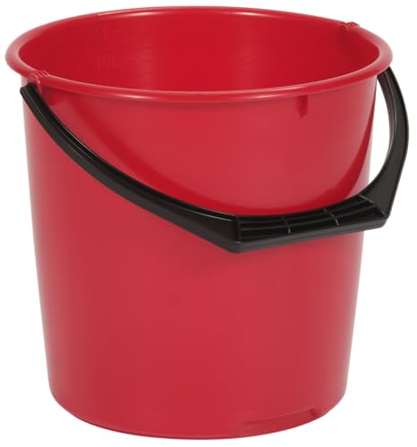 Plastic Bucket 10 Litre Red